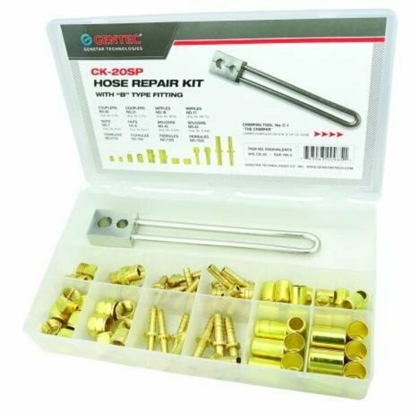 Gentec HOSE REPAIR KITS, Hose Repair Kit, in. Bin. Fittings w/ C-1 CK-20SP